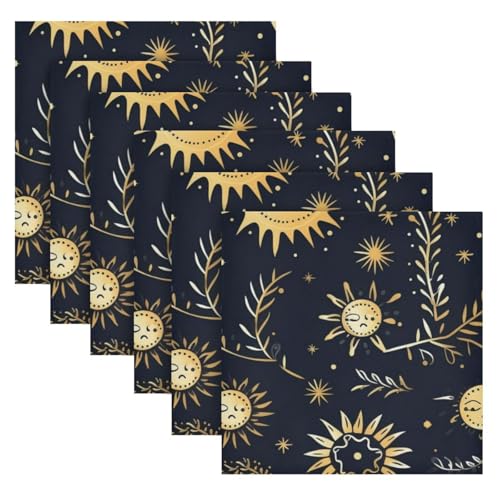 Servilletas de Tela Multicolor Boho Set de 6 miniatura 2