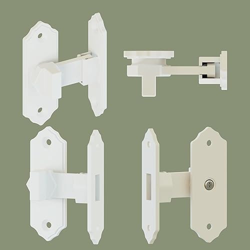 Miniatura 5 de Cerradura de puerta de granero  Cerradura de puerta de bebé de 90 grados para mascotas  Cerradura de puerta de seguridad para el hogar para baño,