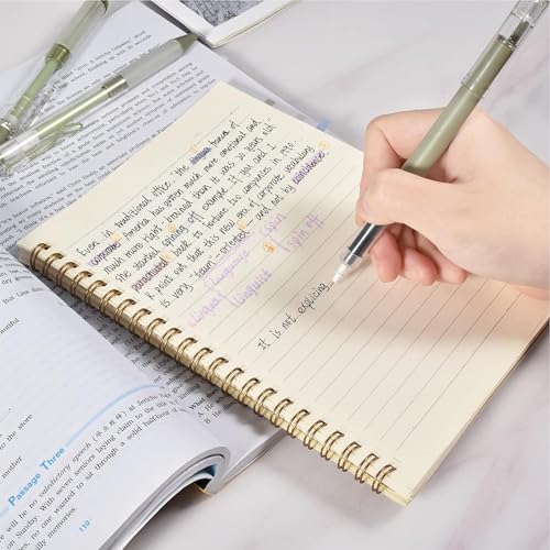 Image of 6 n 1 Cute Pastel Pen Set Aesthetic Stationery Items Kawaii Korean Fancy Pens for Girls Blue Ink Gift Set Aesthetic Office Supplies