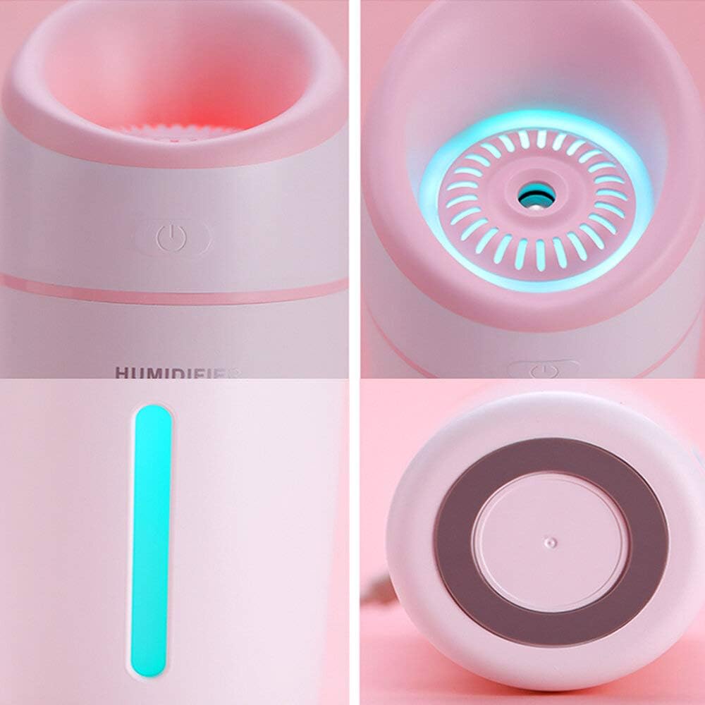 NP 320ML Ultrasonic Air Humidifier Aroma Diffuser with Colorful LED Night Light for Home Car Mini USB Purifier Mist Maker Fogger (Color : Blue)