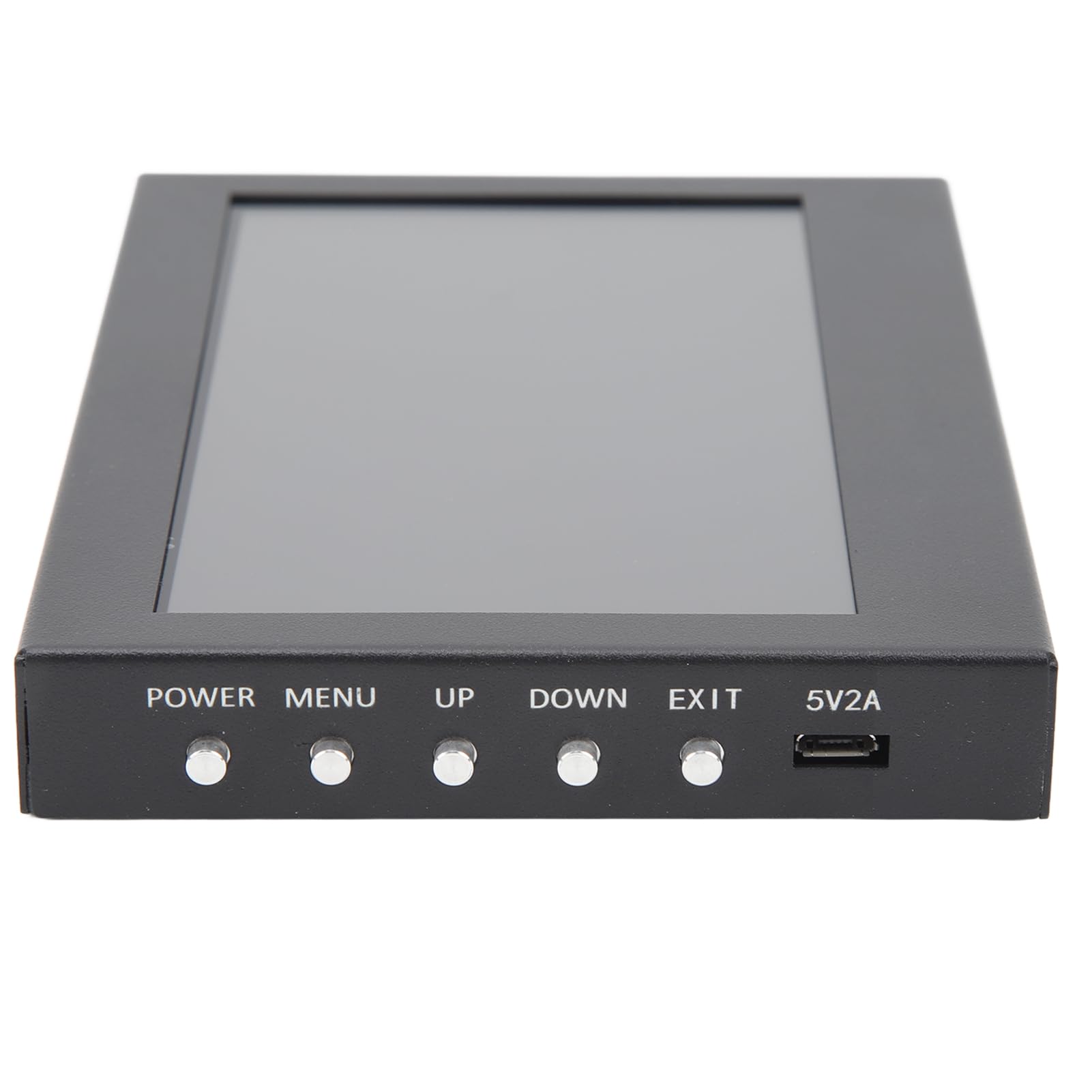 5-calowy monitor z ekranem dotykowym, rozdzielczość 800 x 480, szeroki kąt widzenia, interfejs multimedialny VGA USB HD, lekka i przenośna konstrukcja, materiał ze stopu aluminium,