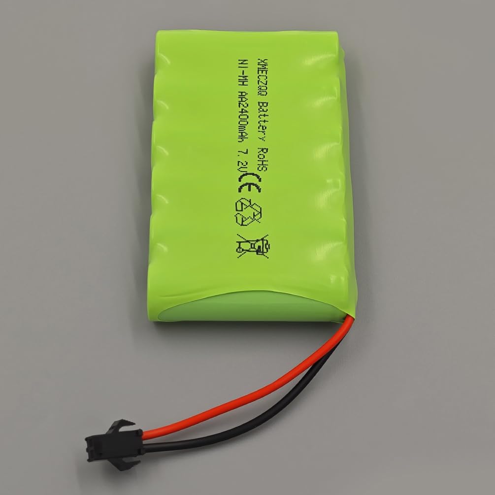 Batterie NiMH 7,2 V 1500 MAh Avec Câble Charge USB - Pour Voitures RC, Jouets, Outils électriques (prise JST)