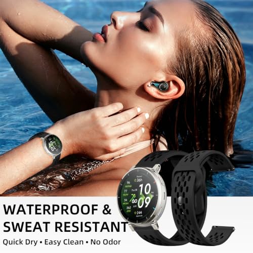 KiimLaa 20mm Silicone Bands for Amazfit Active 3 Premium/Active 2 by KiimLaa - Used condition - Image 5