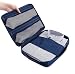 Multi-functional Travel Shirt Tie Pouch Organizer,luggage Clothes Packing Bag Case for Men (navy blue)