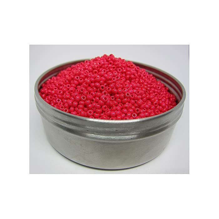 Bohemia Crystal Valley 250g Preciosa Seed Beads, 6/0 (approx. 4mm) Red (TERRA INTENSIVE) โ image 1