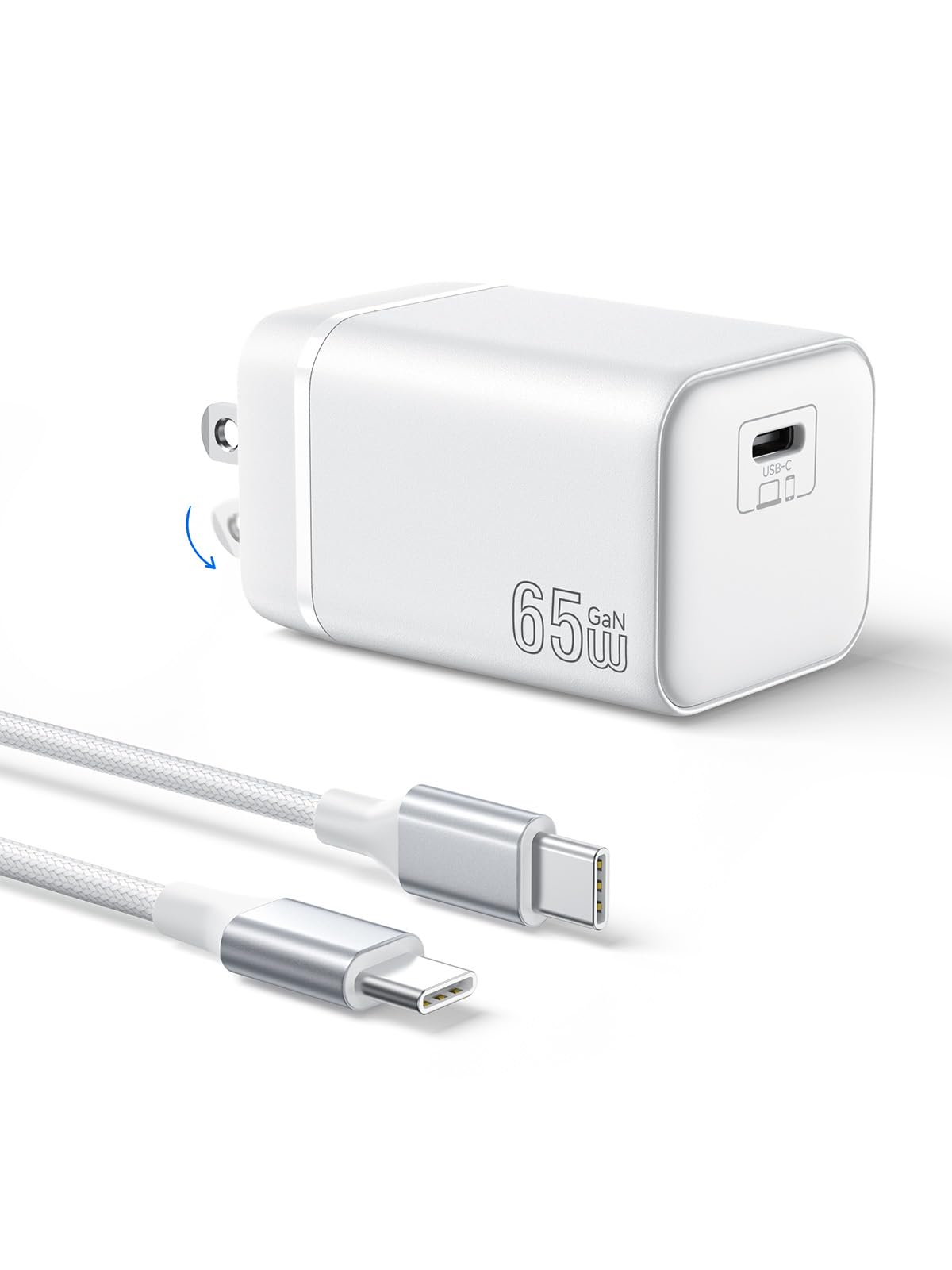 【2026年新登場】PD-充電器-65W USB-C 折り畳み MacBook-…