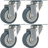 Online Best Service 4 pack 2-Inch 200-Pound Heavy Duty Swivel Wheel Polyurethane Plate Caster (2