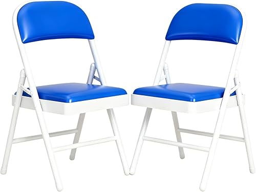 Miniatura 20 de Juego de sillas plegables acolchadas, sillas plegables ligeras, sillas plegables resistentes para comedor, cocina, patio de jardín, fiestas