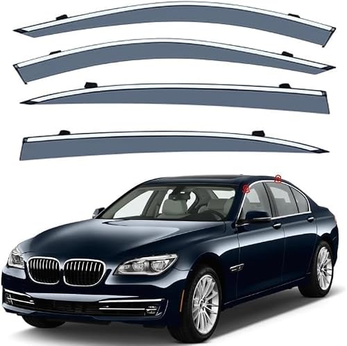 PANXUC Car Wind Deflectors for BMW 7 Series li Mk5-F02 2009-2014, Side Window Wind Rain Deflector Window Visor Sun Rain Guard Smoke Guards