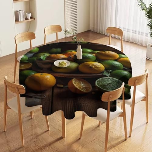Nappe de table ronde imperméable pour protéger votre table des taches - 4