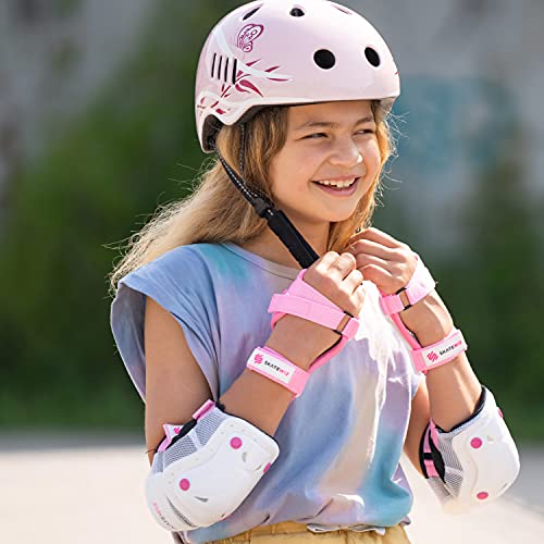 Skatewiz Elbow Pads Knee Pads For Kids - Elbow And Knee Pads Kids - Protect-1 - Skateboard Pads Wrist Guards For Roller Skating Pads Skating Protective Gear Adult Size S In Pink White #TOP7