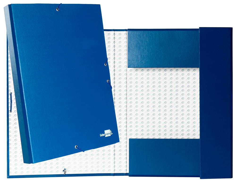 Carpeta proyectos liderpapel folio lomo 30mm carton forradoazul