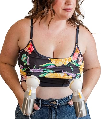 DAVIN & ADLEY Amelia Crop Cami, Hands Free Pumping & Nursing Swim Top, Clip Free