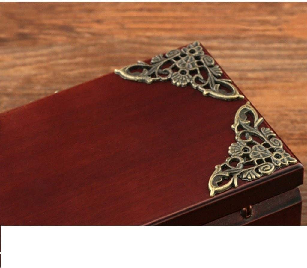 Caja Musical Personalizada Caja de música de joyería clásica con Mecanismo Retro para Mujer Caja Musical grabada Antigua con Cerradura Cajita de Musica (Color : E, Size : 12x8x5.5cm)