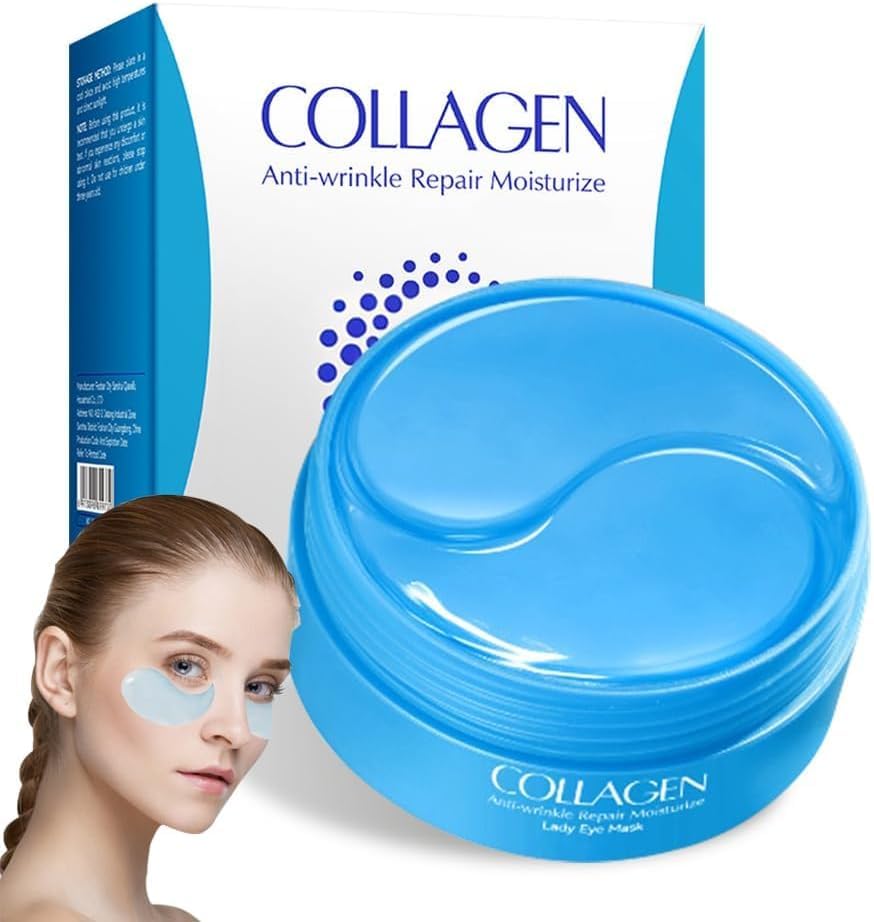 60 Piezas Parches Ojos de Colágeno,Parches Ojos Bolsas y Ojeras,Para Las Arrugas,Las Ojeras,Hidratante de Larga Duración,Contra Las Ojeras