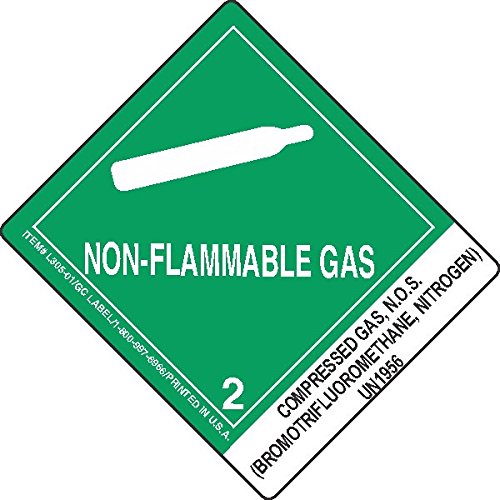 GC LabelsL305P3017, Compressed Gas, N.O.S. (Bromotrifluoromethane