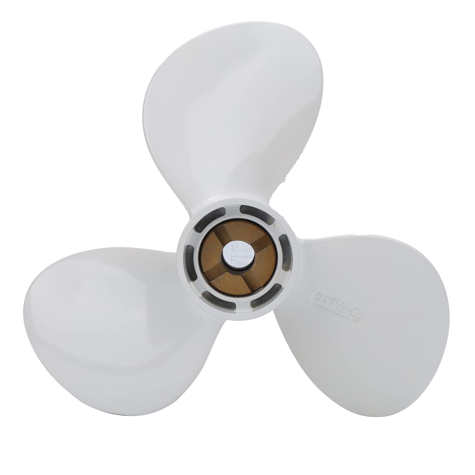 01 Schiffspropeller, mit 3 Blättern 9X7‑1／2‑C Propeller Langlebig Einfach für Boote zu installieren