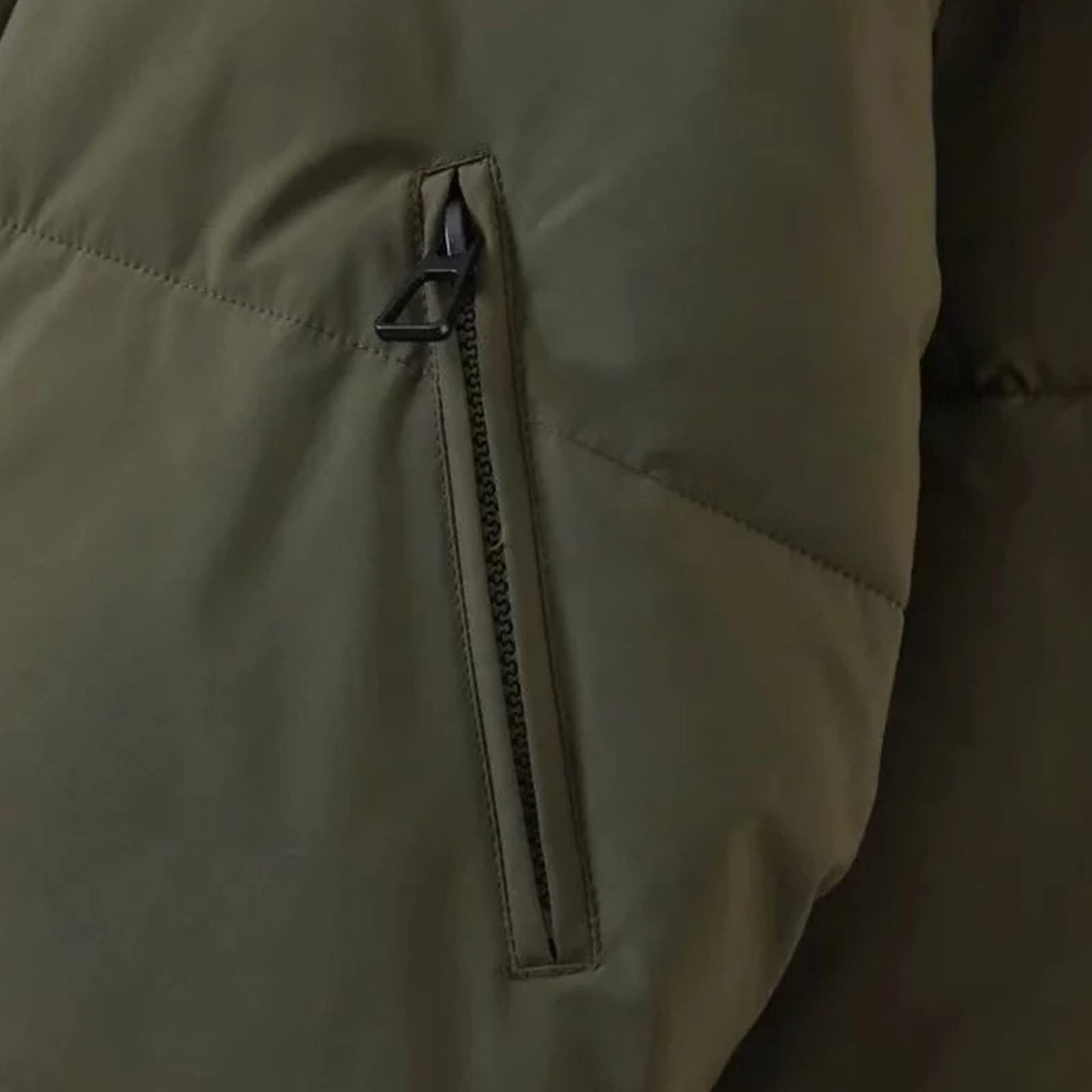 Veste matelassée pour femme - Courte et chaude - Veste d'hiver à col montant - Coupe slim - Manteau d'hiver baggy avec fermeture éclair - Couleur unie - Pour l'hiver