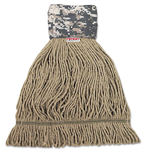 Boardwalk BWK8200L Patriot Looped End Wide Band Mop Head, Large, Green/Brown (Case of 12)