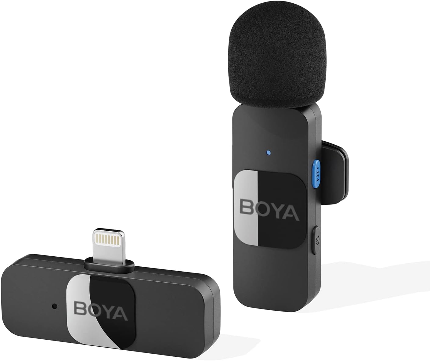 BOYAby-V1 Wireless Lavalier Microphone for iPhone iPad Phone Omnidirectional External Mini Lapel Lightning Microphone for iPhone Clip-On Mic for Video Recording Podcast YouTube Live StreamingClimeCo Certified