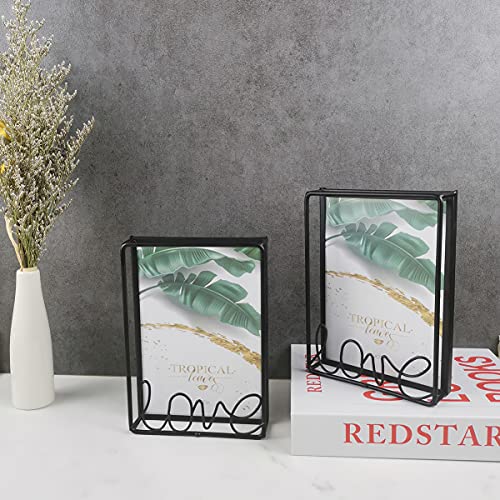 Mkun 5X7 Love Picture Frame - Metal Photo Frame With Love Decoration For Wedding Christmas Valentine Gift (Black, 5X7) #TOP3