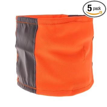 GIANTE Pet Dog Cat Reflective Collar Puppy Pet Dog Safety Neck Strap Orange M