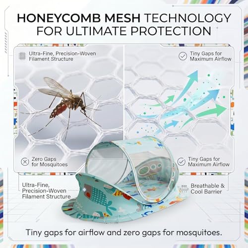 Image of StarAndDaisy Baby Mosquito net for 0-12 Months with Mattress for Baby, Baby Lounger for Kids, Breathable mesh Mosquito Net.