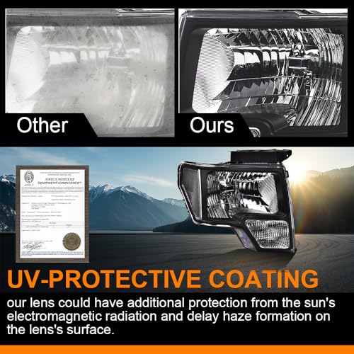 Image of G-PLUS Headlights Assembly, Compatible with Ford F150 2009-2014
