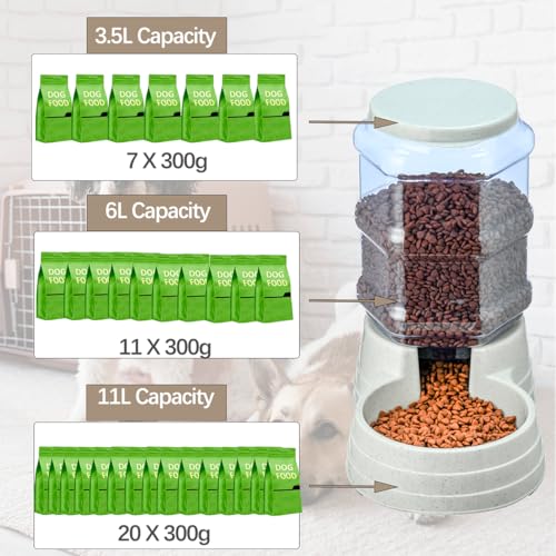 2 Pack 6L Automatic Gravity Pet Feeder and Water Dispenser Set, Large Capacity Automatic Dog Feeder and Dog Water Dispenser for Small Medium Dog Pets Puppy Kitten - Image 6