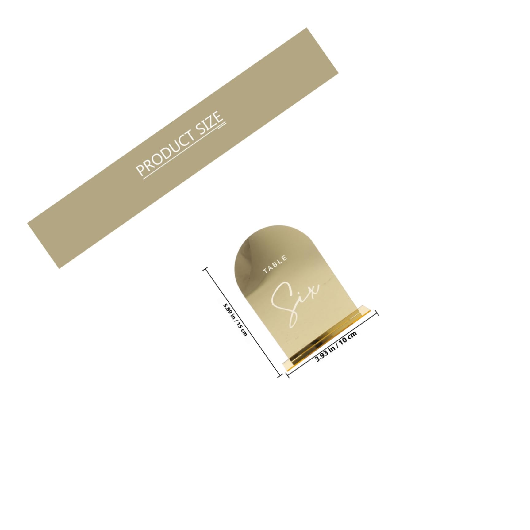 Cartelli Segnaposto Tavolo in Acrilico Oro 10 Pezzi Supporto, Personalizzabili DIY Facili da Usare per Matrimonio e Feste come Bridal Shower