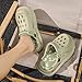 Fashion Comfortable Platform Clogs for Men, 4CM Height - Increasing, Cloud Slides, Casual Slippers, Beach Shoes, Cool Sandals (Green,11)