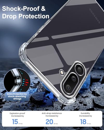 Image of Jkobi Shockproof Crystal-Clear Back Cover for Samsung Galaxy M56 | Samsung Galaxy F56 (Anti Yellow Case | Drop & Camera Protection | Hard Polycarbonate)