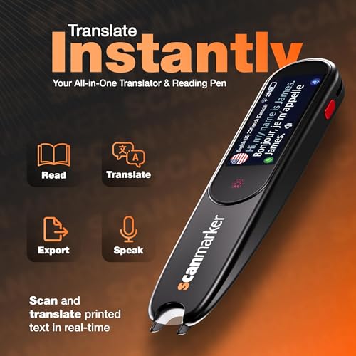 Scanmarker Pal - Translation Pen & Reading Pen for Language Learners, Dyslexia & Learning Difficulties | Translator Pen for 100+ Languages