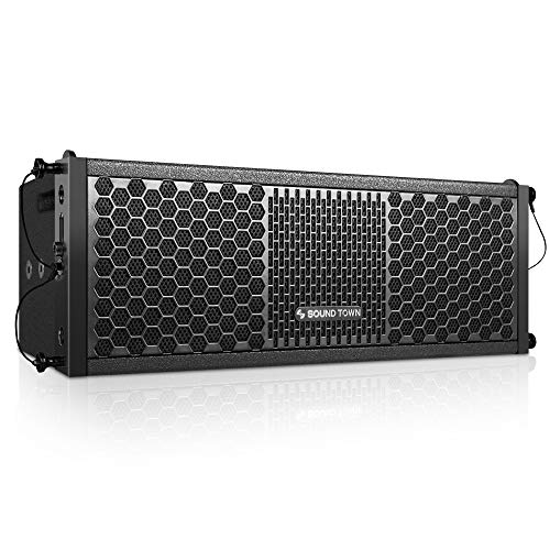 Sound Town ZETHUS Series 2 X 5” Line Array Loudspeaker System with Titanium Compression Driver, Black (ZETHUS-205V2)