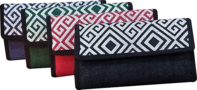 LMT Collection Printed Jute Bags |Jute Purses for Women Handbags Trendy Stylish | Jute Purses for Return Gifts | Daily Use Women Hand Parse | Jute Clutch Hand Wallet and Pack of 4 (Multicolor)-image-38