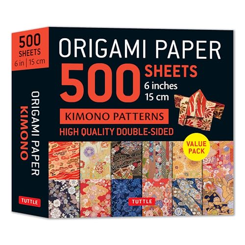  Origami Paper 500 Sheets Kimono Flowers 6\