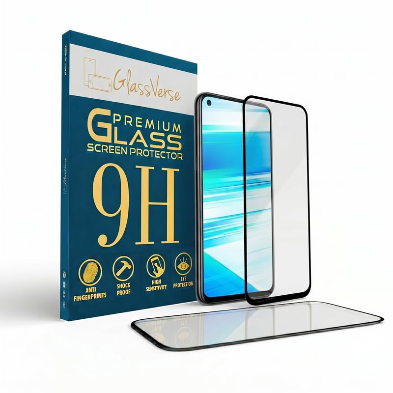 Image of GlassVerse 9H Gorilla Tempered Glass for Vivo Z1x | HD Clarity Screen Protector, Ultra Strong 9H Protection, Edge to Edge, Case Friendly, Hassle-less Installation Kit Included. (Pack of 2)