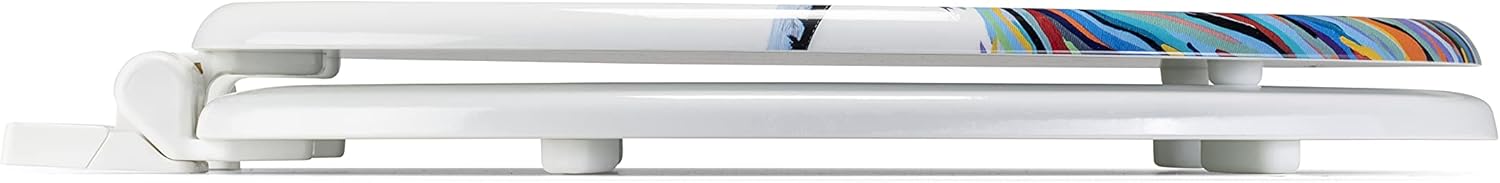 🔥 Crazy Deals Croydex WL800922AZH Angus McCoo Art by Steven Brown Stick Tight No More Movement Toilet Seat with Sticky Grip pad Technology Elongated, Soft Close and Quick Release