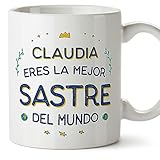 MUGFFINS Tazas Personalizadas para SASTRE mujer - En Español - Mejor del Mundo - 11 oz / 330 ml - Regalo Personalizable original y divertido