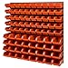 Set di contenitori impilabile di parete, 772 x 780 mm, scaffalatura a vista, 82 pezzi