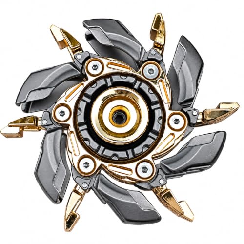 Image of T-Conceal EDC Fidget Sliders Open Armor Spinning TopFidget Toys Stress Relief for Adults Magnetic Metal (Gray Gold)