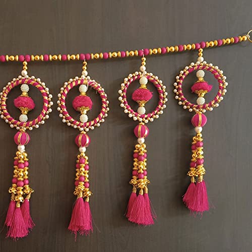 Image of Handmade Door Hanging Toran Bandarwal Chudi Style (TC-06) -Diwali New Year Inauguration Wedding Festival Home Decor Pooja (40 Inch X 6 Inch)