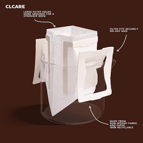 Miniatura 2 de Bolsa de papel de filtro de café, bolsa de café para colgar en las orejas, bolsa de café desechable de una sola porción perfecta para viajes,
