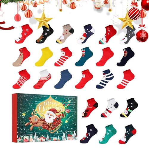 Calendario de adviento de Navidad para estrenar calcetines en el hogar