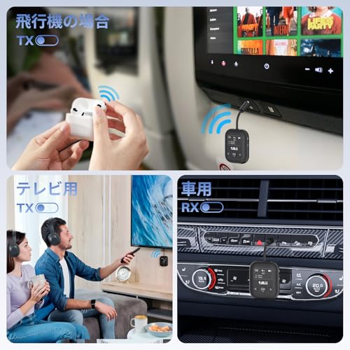 1Mii 1Mii Bluetooth 5.3 トランスミッター レシーバー SafeFly Min+ の商品画像 5