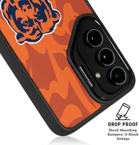 Skinit Kickstand Phone Case Compatible with Galaxy S25 Plus - Officially Licensed NFL Chicago Bears Double Vision Design