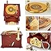 Hewnda Gramophone Music Box, Classical Trumpet Gramophone Cosmetic Box and Jewelry Box Home Decoration (Brown)