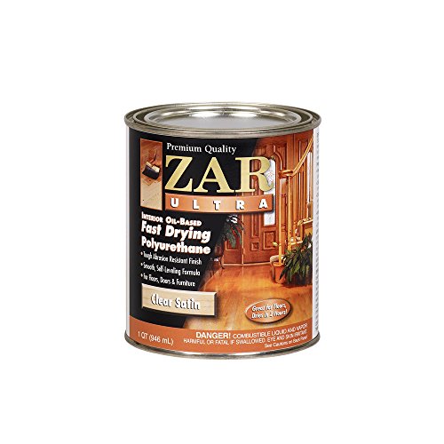 ZAR 32912 Zar Ultra Polyurethane Clear Interior Wood Finish, Satin - Quart