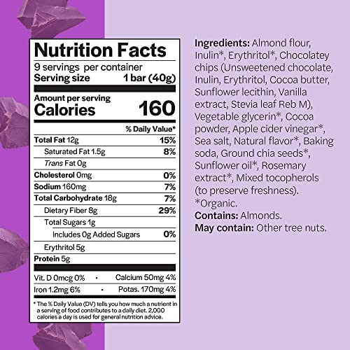 Good To Go Soft Baked Bars - Double Chocolate, 9 Pack - Gluten-Free, Keto Certified, Paleo Friendly, Low Carb Snacks #TOP7