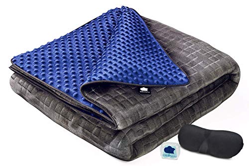 DREAMality Weighted Blanket Adult - Weighted Blanket 20 lbs w/Integrated Minky Weighted Blanket Cover - 60
